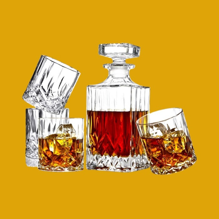 Excellent Houseware Whiskey Set Clear 23cm x 9cm x 9cm 900ml Pack of 5 070671