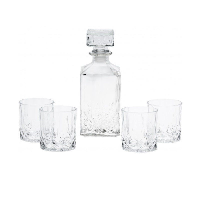 Excellent Houseware Whiskey Set Clear 23cm x 9cm x 9cm 900ml Pack of 5 070671