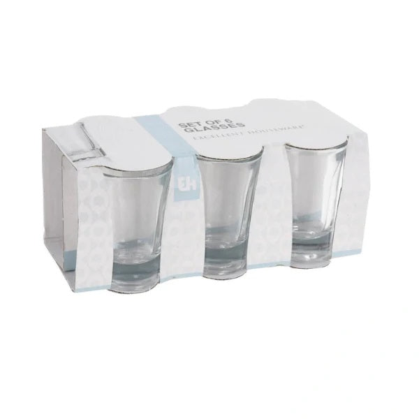 Excellent Houseware Shot Glasses Set Clear 40ml Pack of 6 110196