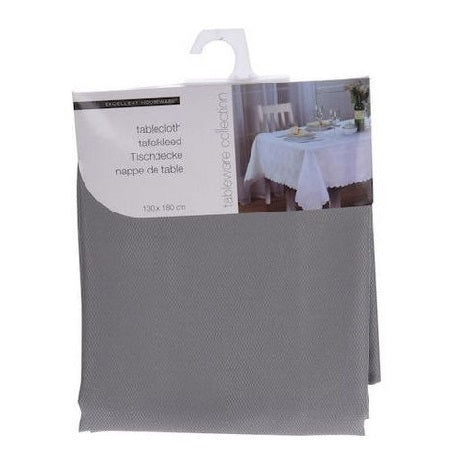 Excellent Houseware Tablecloth Grey 130cm x 180cm 046318