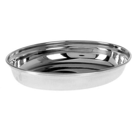 Serving Plate Oval Stainless Steel 25cm 084311