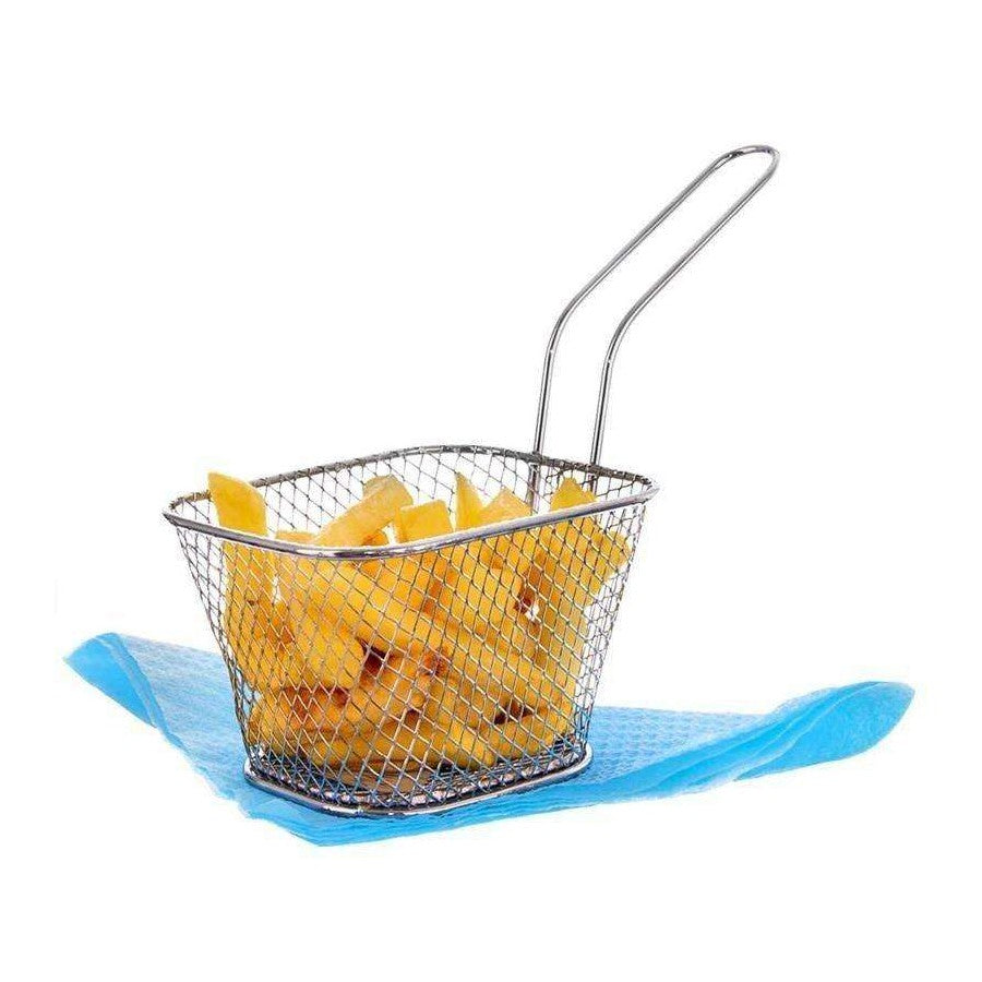 Excellent Houseware Small Frying Basket Chrome 10cm x 8cm x 7cm 083853