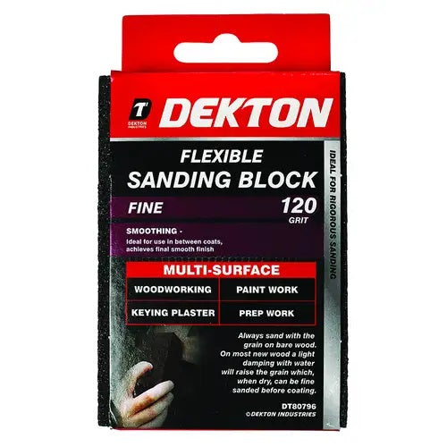 Dekton Flexible Sanding Block Black Fine 120G DT80796
