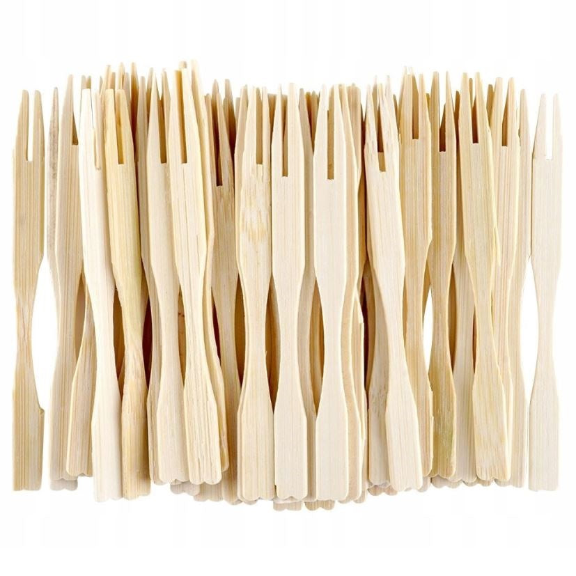 Excellent Houseware Bamboo Cocktail Fork Pack of 100 75597