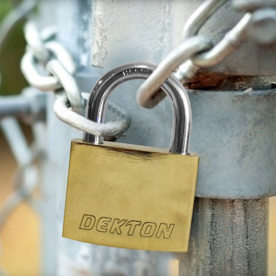 Dekton Titanium Plated iron Padlock Golden 60mm DT70135