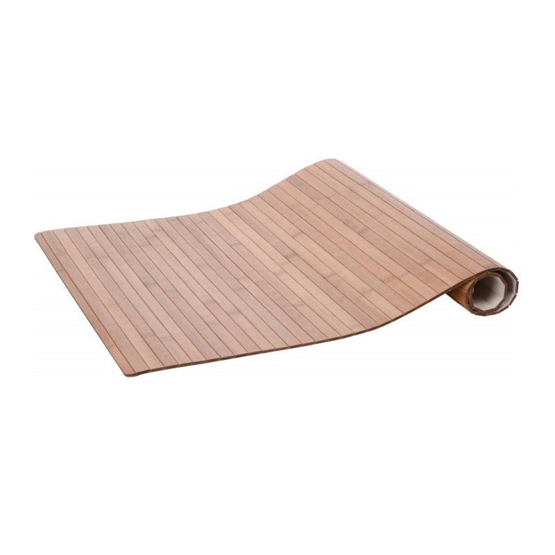 Anti Slip Bamboo Floor Mat Brown 50cm x 80cm 082679