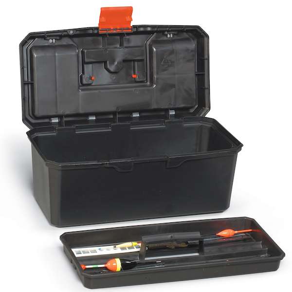 Dekton Toolbox with Lid Storage and Lift Out Carry Tray Black 16-Inch - 41 cm 200mm x 410mm x 180mm DT50130