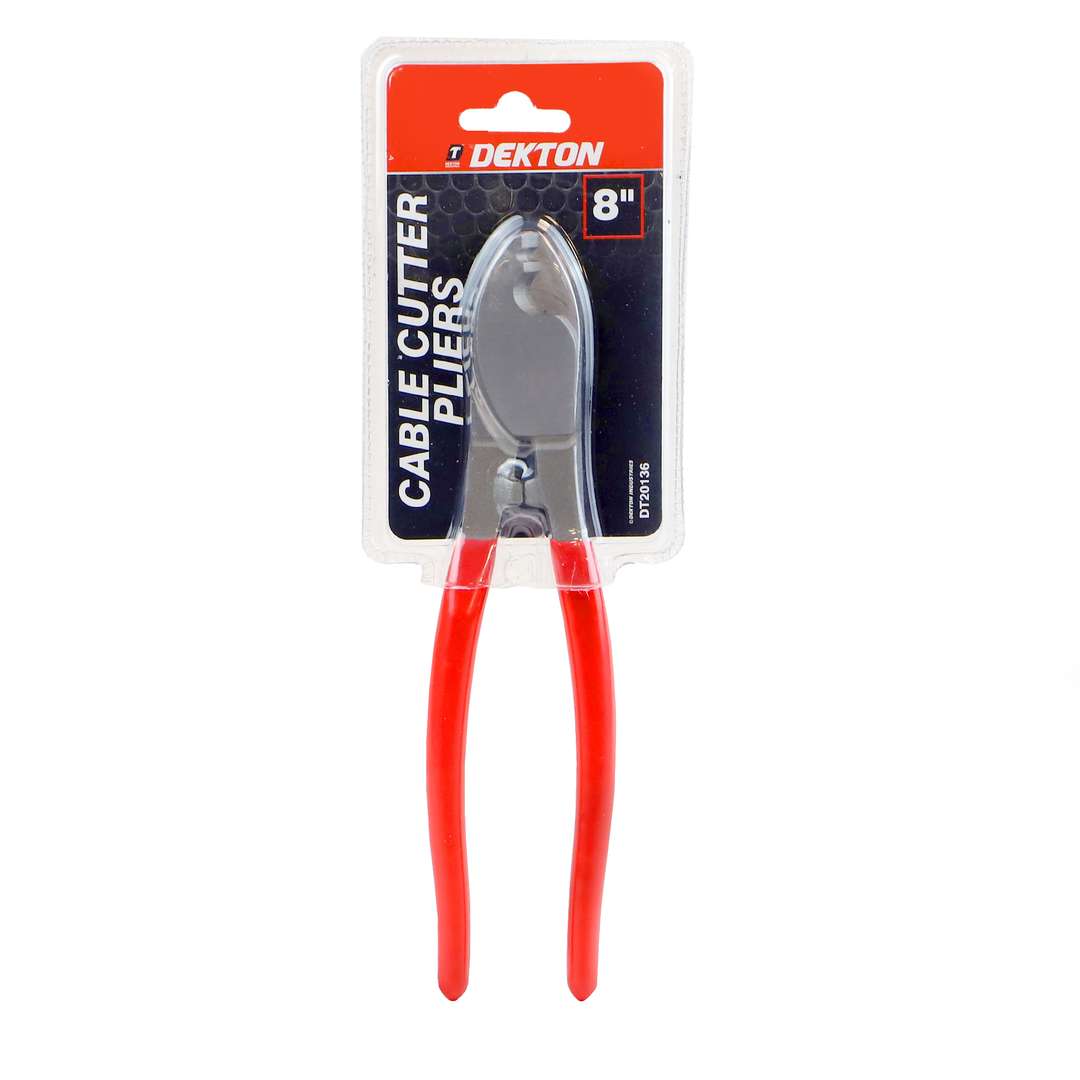 Dekton Cable Cutter Pliers Red 8-Inch - 200mm DT20136