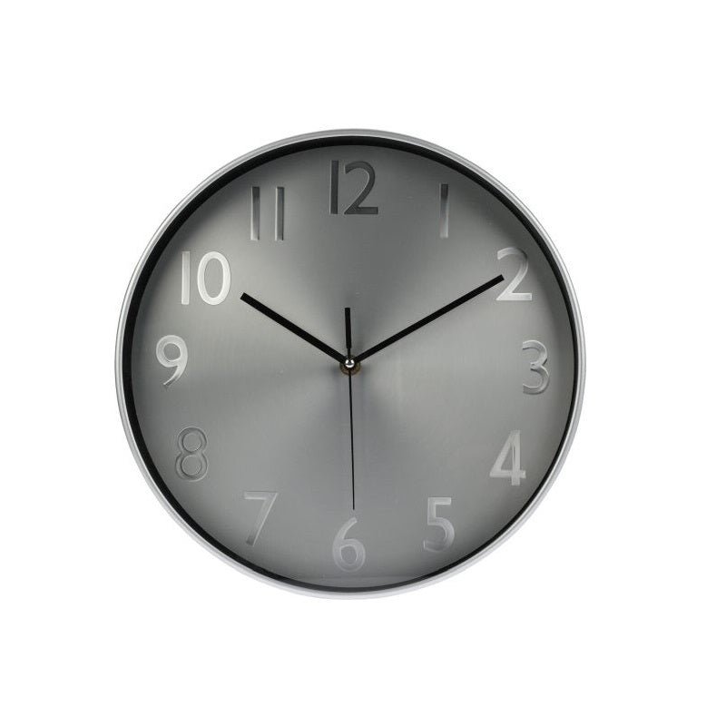 Self Import Aluminium Dial Wall Clock Silver KL5-000340