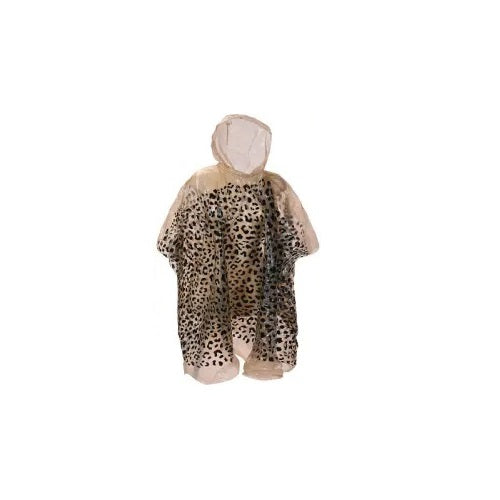 Fancy Leopard Print Adult Rain Poncho Assorted 045850