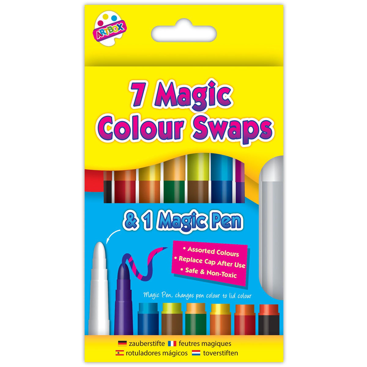 Tallon ArtBox Magic Colour Swaps Fibre Pens and Magic Pen Assorted Pack of 8 1094