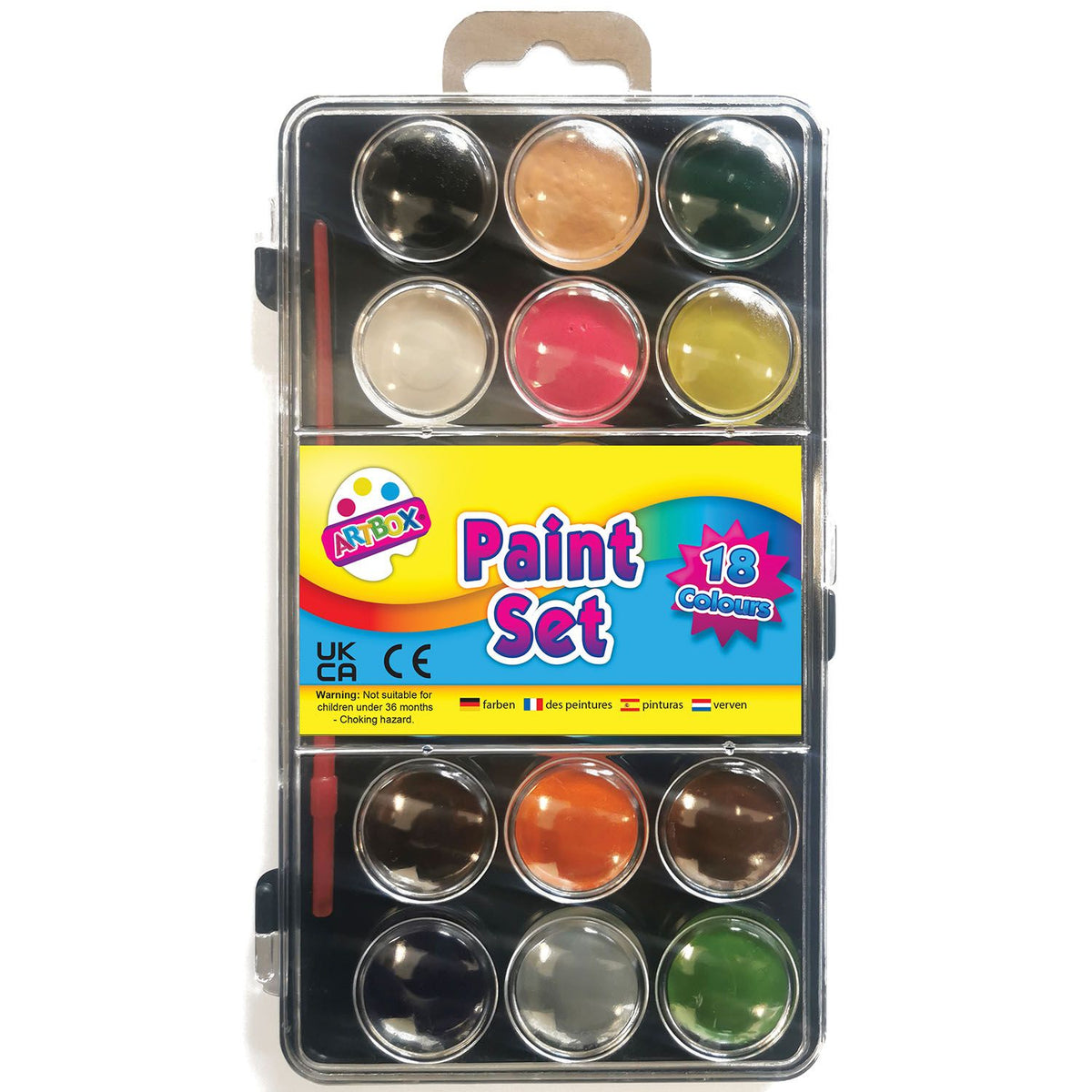 Tallon ArtBox Paint Box Set with Brush Assorted Pack of 18 5022
