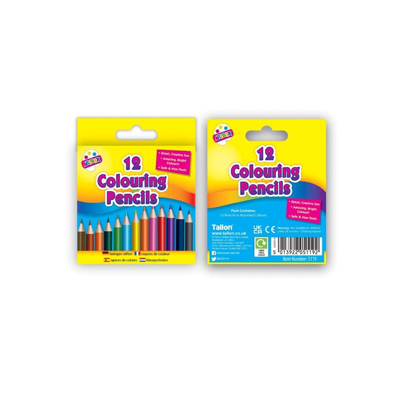 Tallon ArtBox Colouring Pencils Assorted Pack of 12 5119