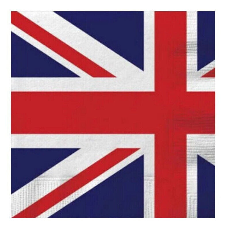 Tallon Party Crazy Union Jack Party Napkins Multicolour Pack of 16
