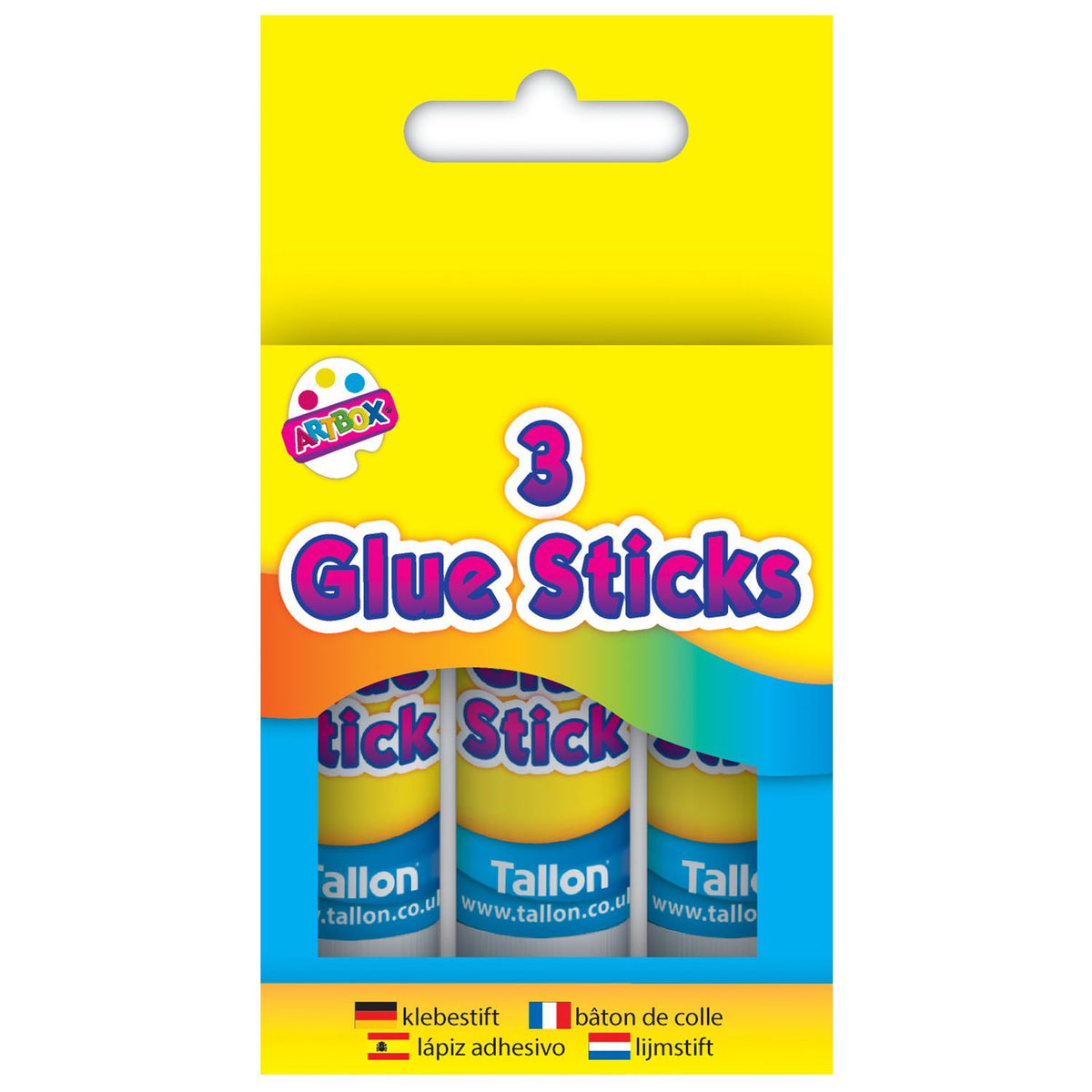 Tallon ArtBox Glue Sticks Clear 8g Pack of 3 6018