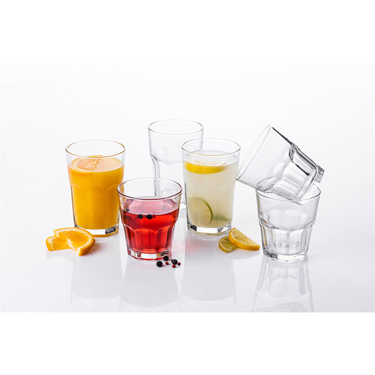 Ravenhead Manhattan Tumbler Set Clear 12-Piece 0040.058 | 6x 35cl Hiball Glasses | 6x 25cl Mixer Glasses | Strong and Durable