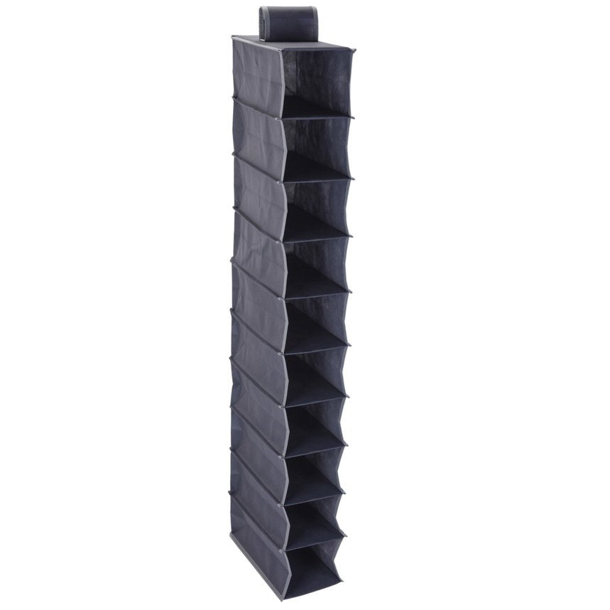 Storage Solutions 10 Shelves Organizer Grey 30cm x 15cm x 120cm 082208
