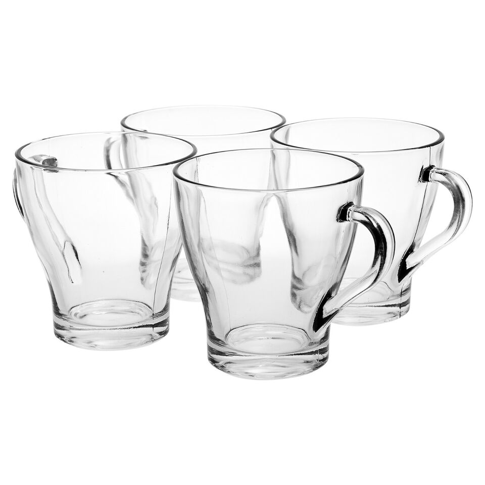 Excellent Houseware Coffee and Tea Glass Set Clear 300ml Pack of 4 089630