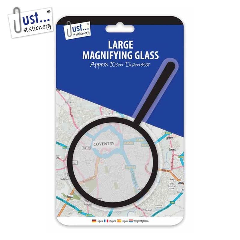 Tallon Just Stationery Large Magnifying Glass Clear Diameter - 10cm 6329