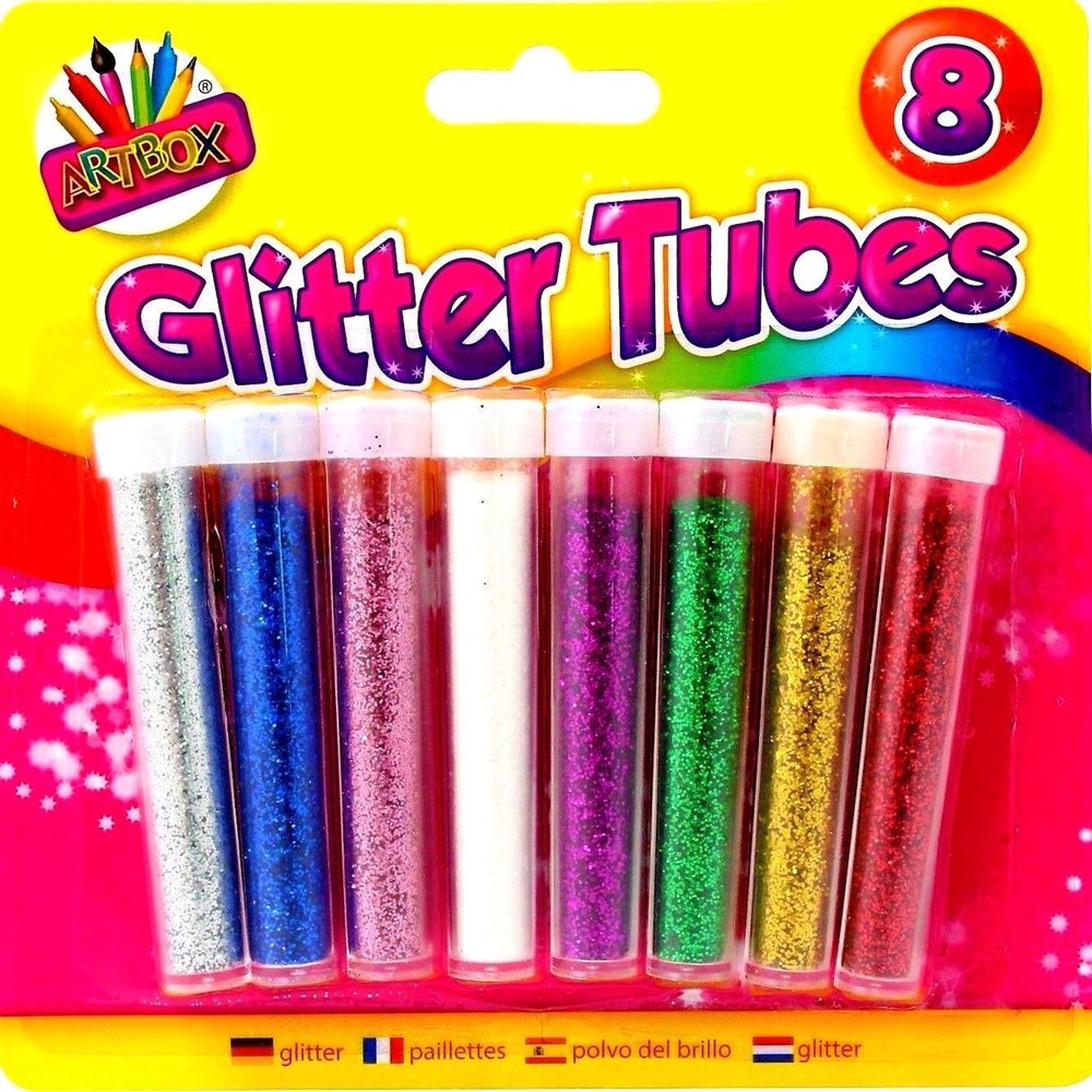 Tallon ArtBox Glitter Tubes Assorted Pack of 8 6087
