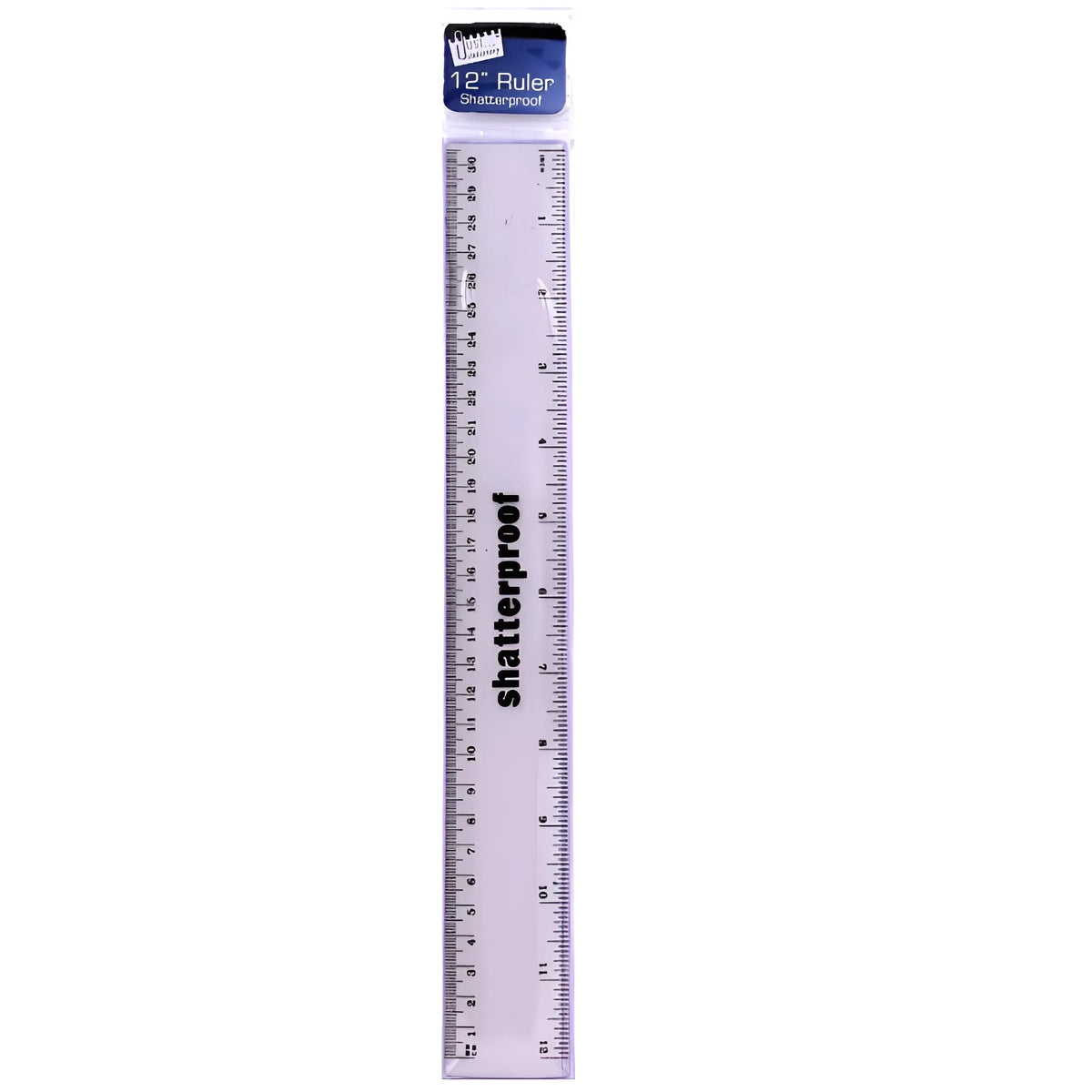 Tallon Just Stationery Shatterproof Ruler Transparent 12-Inch 6072-48