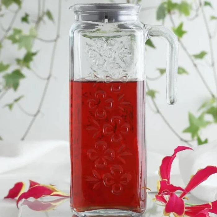 LAV Bloom Glass Jug Clear 1200cc 002665