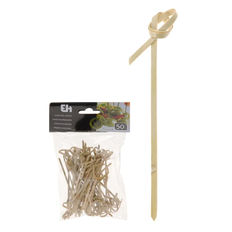Excellent Houseware Bamboo Twisted Cocktail Sticks Pack of 50 099356