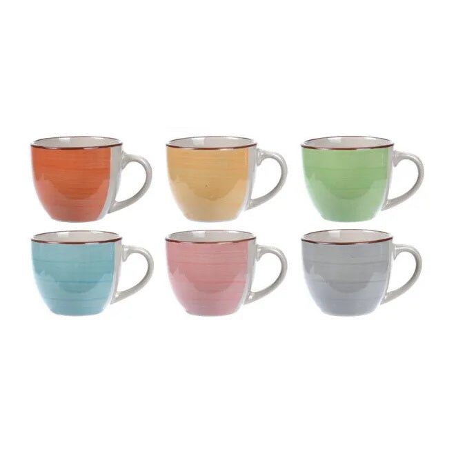Excellent Housware Porcelain Espresso Cups Assorted 90ml Pack of 6 038629