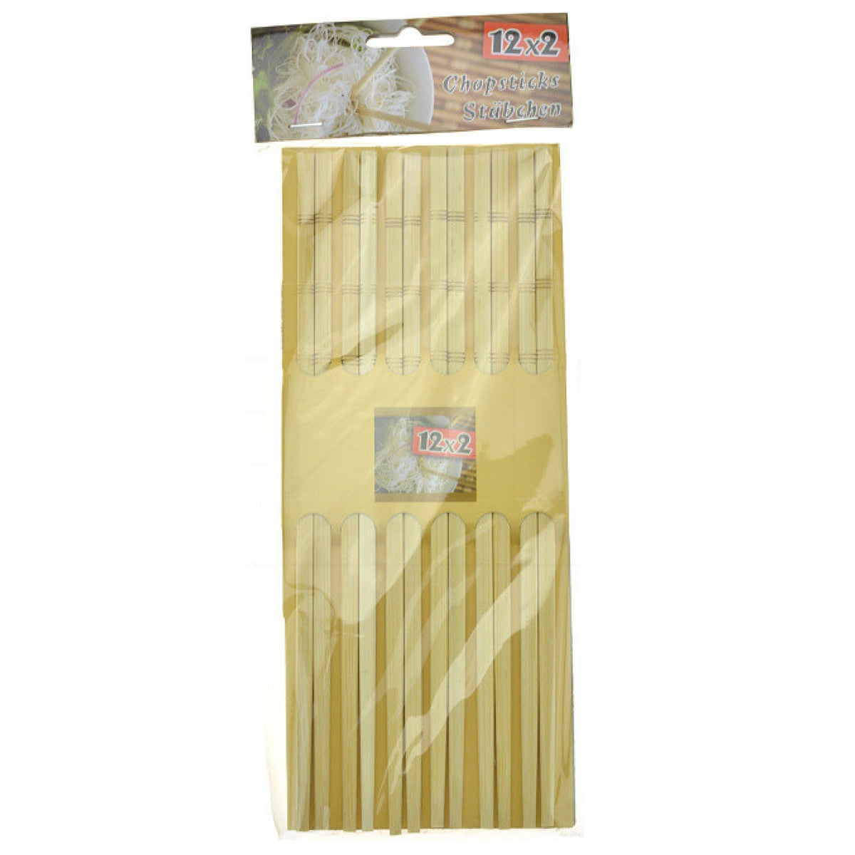 Traditional Bamboo Chopsticks with Patterns 6-Pair 062390