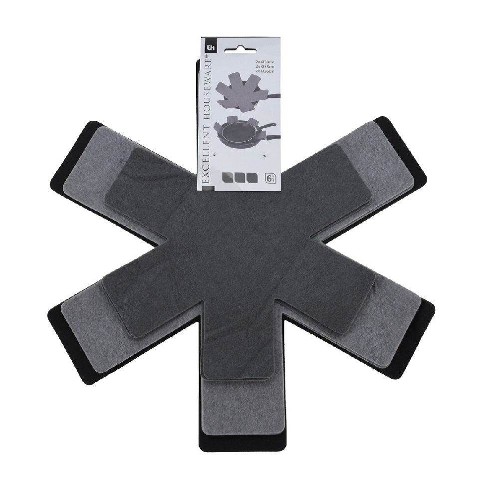 Excellent Houseware Pan Protector Set Assorted 2x D38cm - 2x D35cm - 2x D26cm Pack of 6 151542