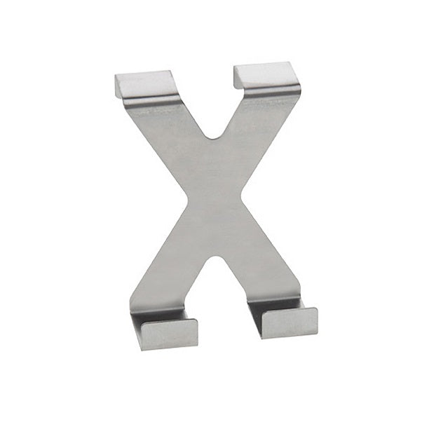 Storage Solutions X Door Hooks Silver 7cm x 5cm x 3cm Pack of 2 140782