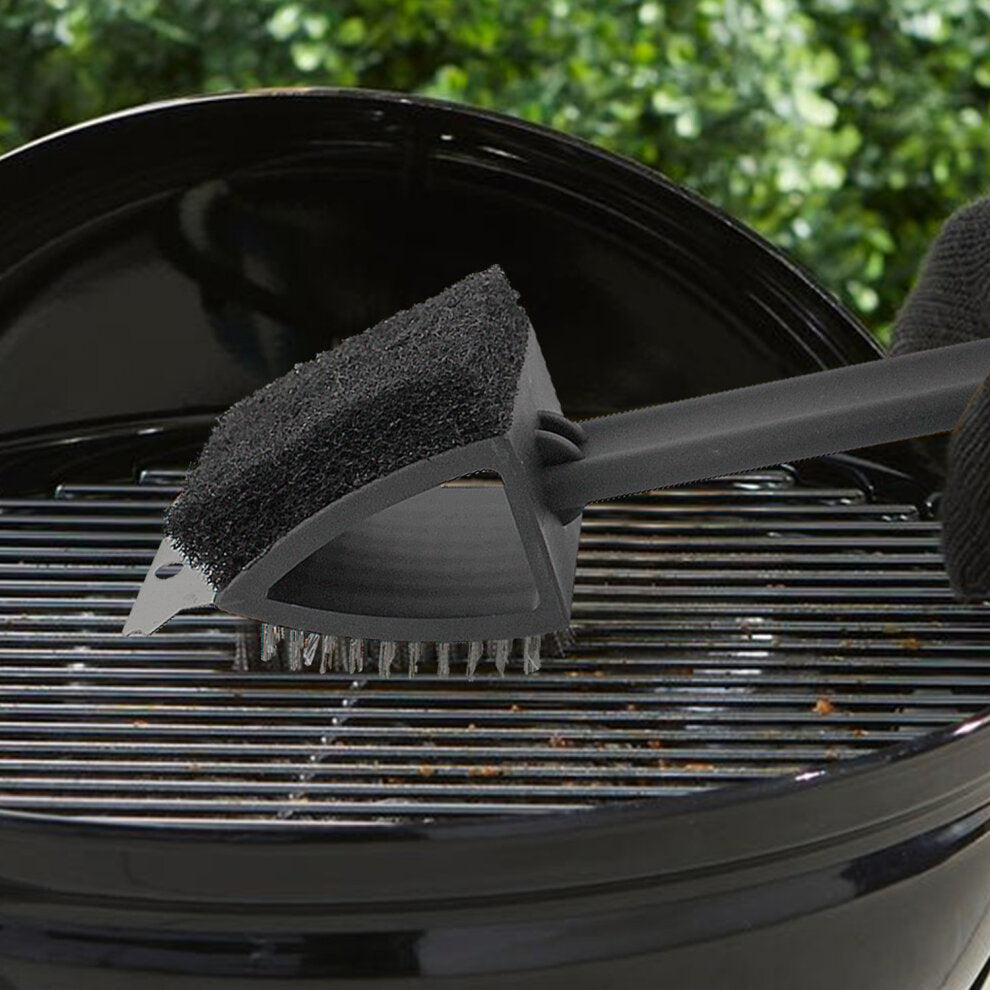 BBQ Equipment 3 IN 1 BBQ Brush Black 37cm 123201