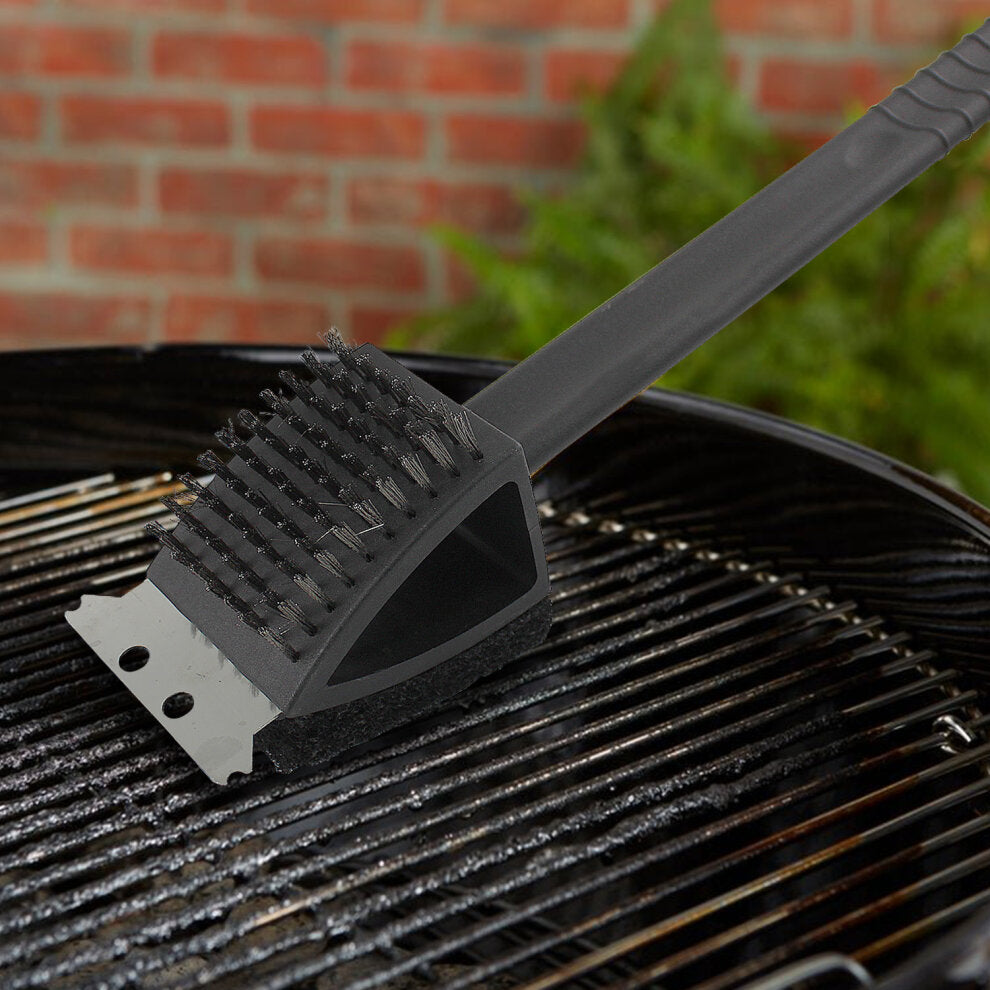 BBQ Equipment 3 IN 1 BBQ Brush Black 37cm 123201
