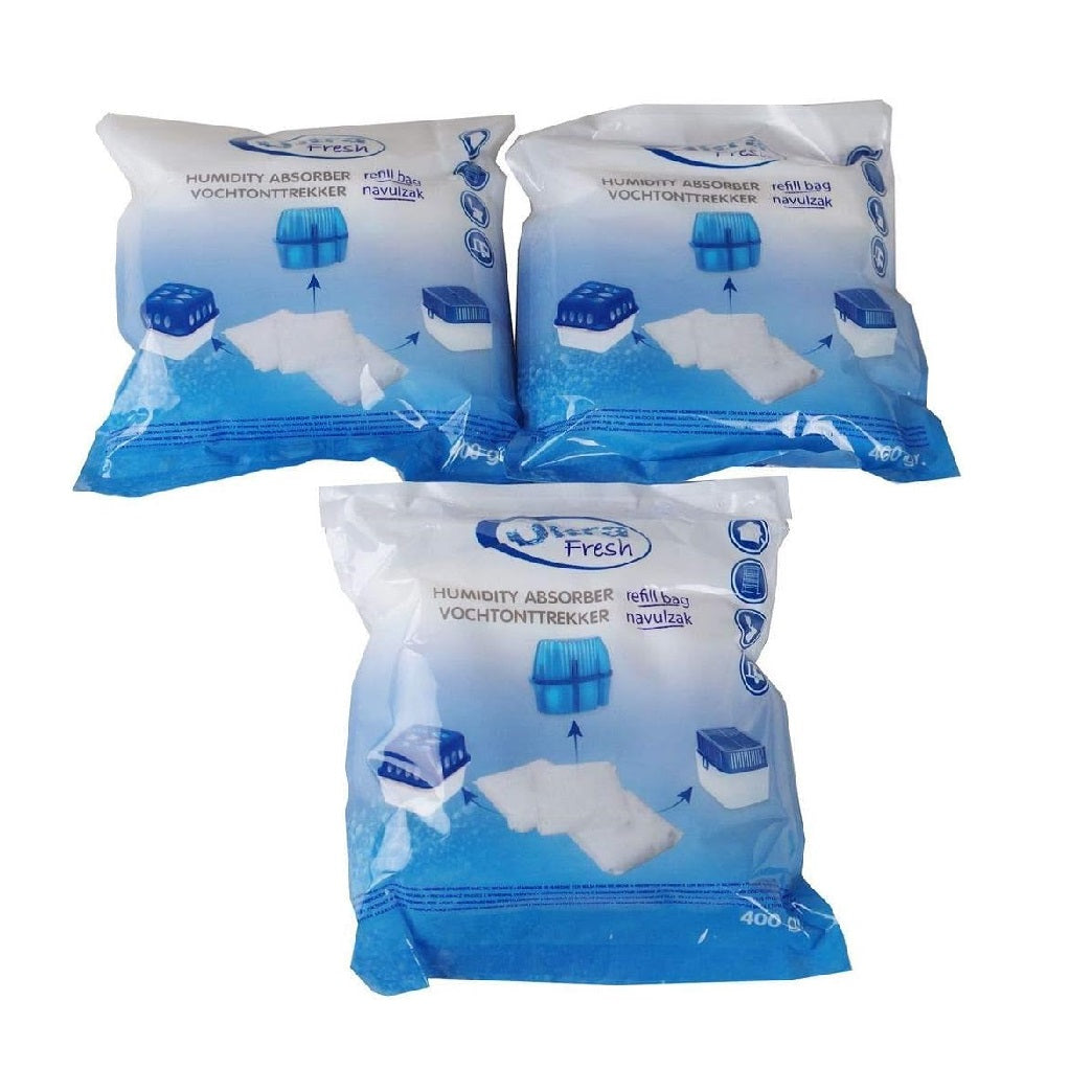 Ultra Fresh Humidity Absorber Refill Bags White 1200g Pack of 3 079489