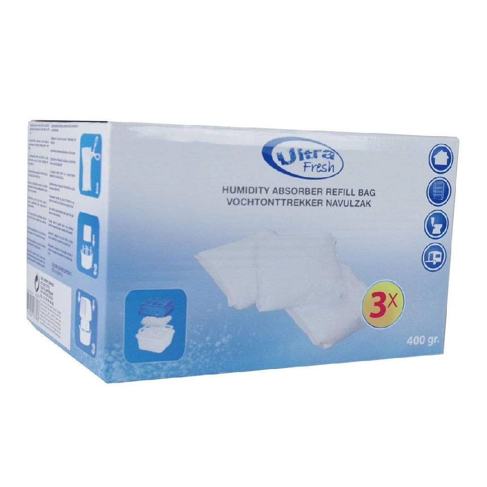 Ultra Fresh Humidity Absorber Refill Bags White 1200g Pack of 3 079489