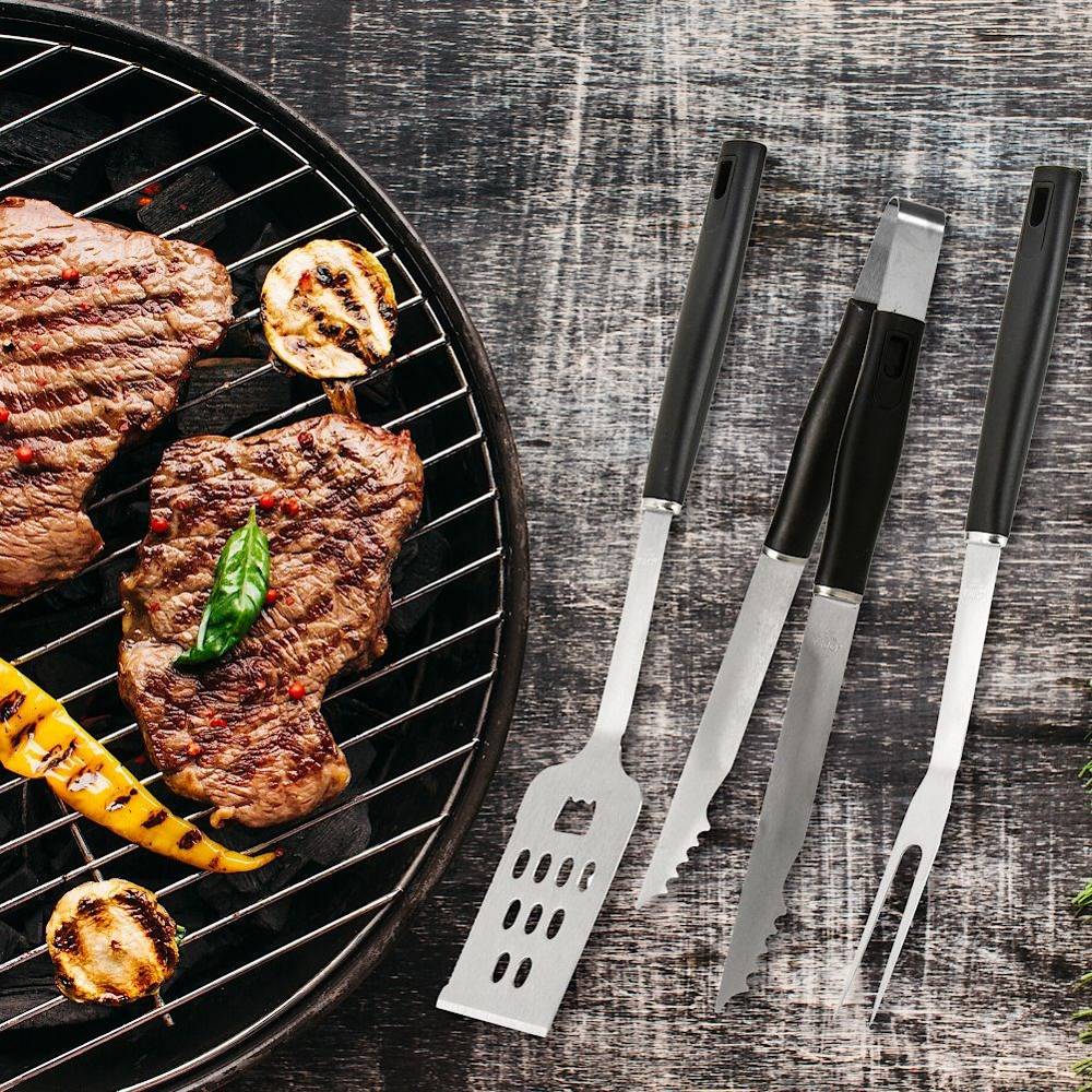 BBQ Equipment Barbecue Utensils Stainless Steel Pack of 3 127940