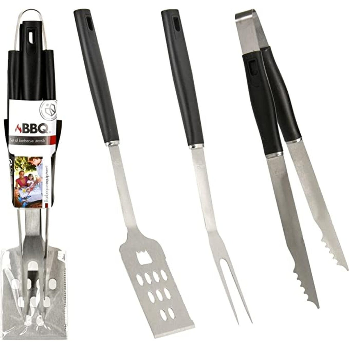 BBQ Equipment Barbecue Utensils Stainless Steel Pack of 3 127940