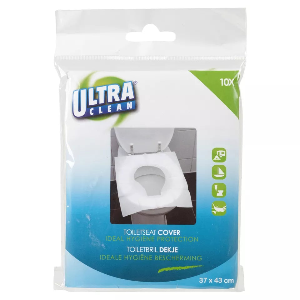 PR World Toilet Seat Cover White 37cm x 43cm Pack of 10 045773