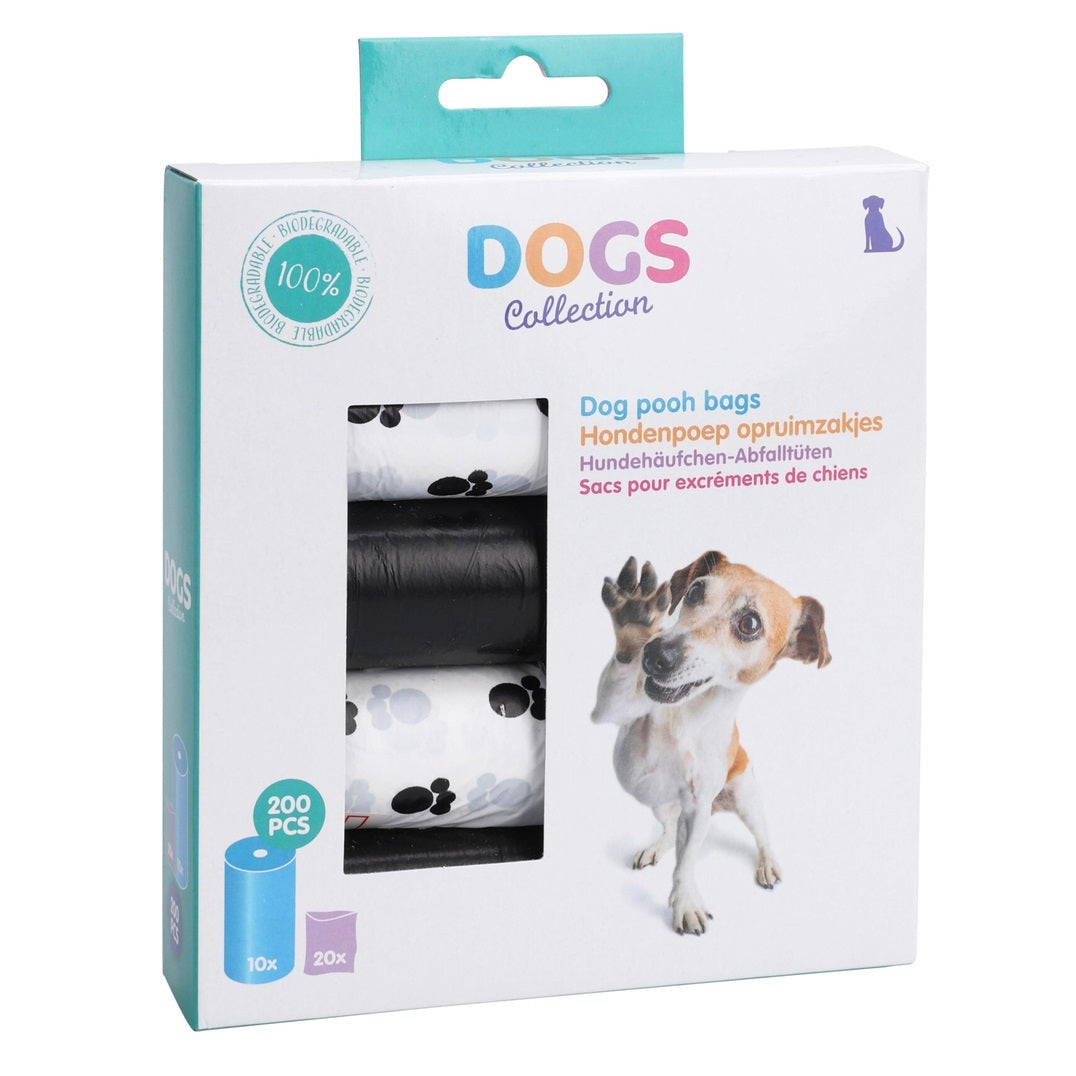 Dogs Collection Dog Pooh Bag Black and White Pack of 200 036875
