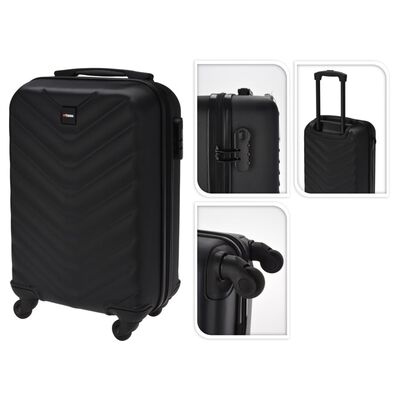 Proworld Trolley Black 45cm x 18-Inch 28Ltr 070828 | 2.2kg | Suitcase | Lightweight | 360 Degree Spin Wheels | Cabin Approved