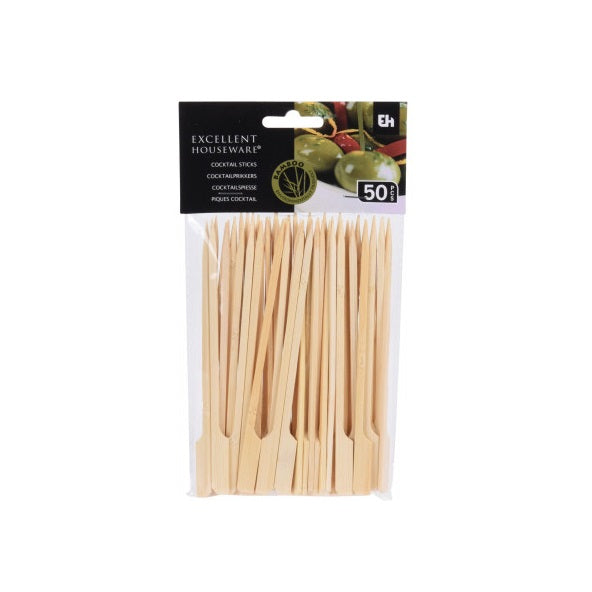 Excellent Houseware Tapas Prikkers Beige 15cm Pack of 50 151966 | Cocktail Sticks | Skewers
