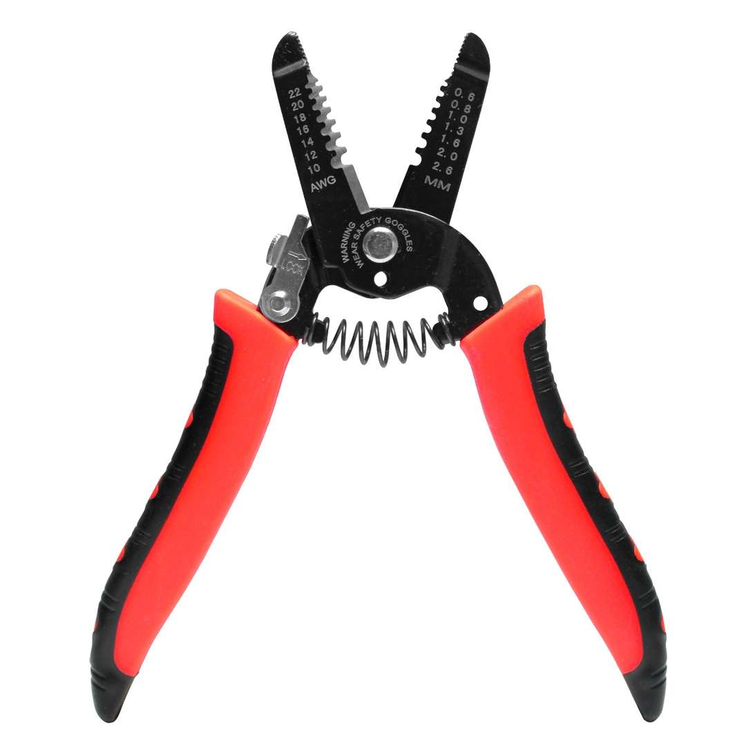 Dekton Professional Precision Wire Stripper and Crimper Red and Black DT20940