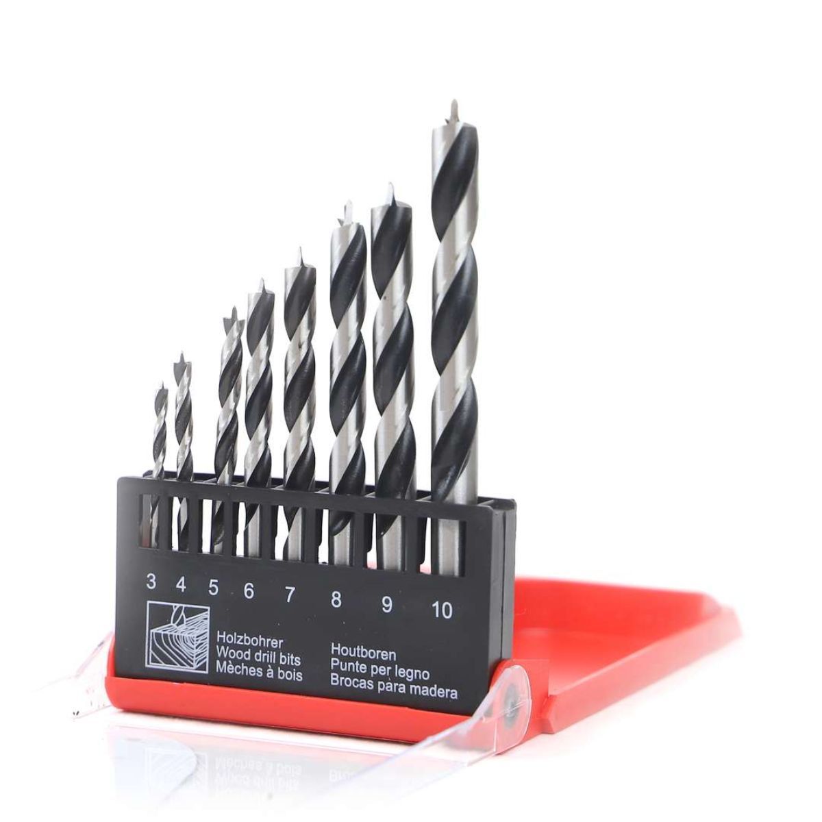 Dekton Pro Grade Wood Drill Set Carbon Steel 2mm - 10mm Pack of 8 DT80202