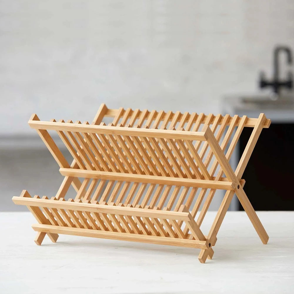 Excellent Houseware Bamboo Dish Drainer 42cm x 32cm x 26cm 142598