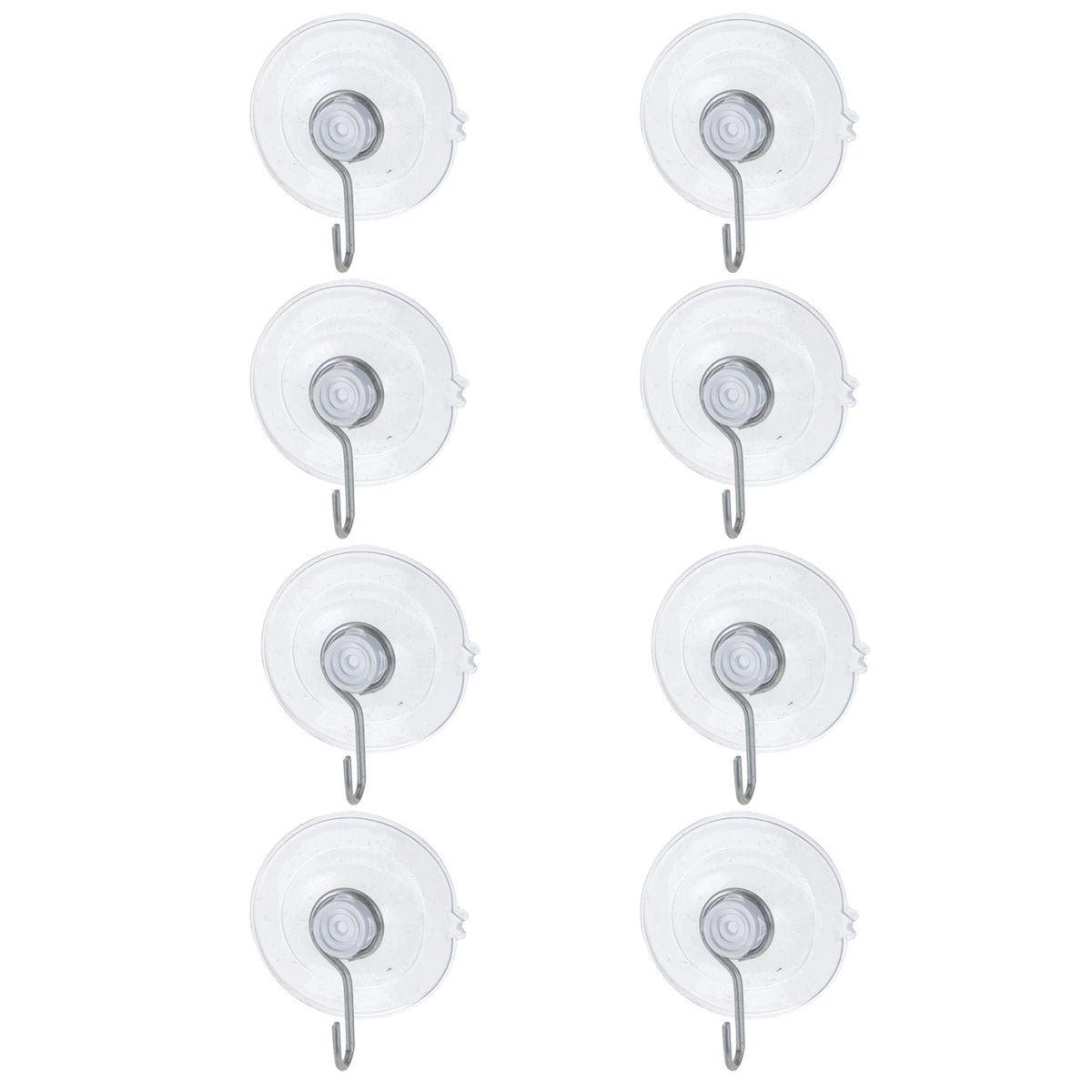 Storage Solutions Suction Hooks Clear Pack of 8 087265