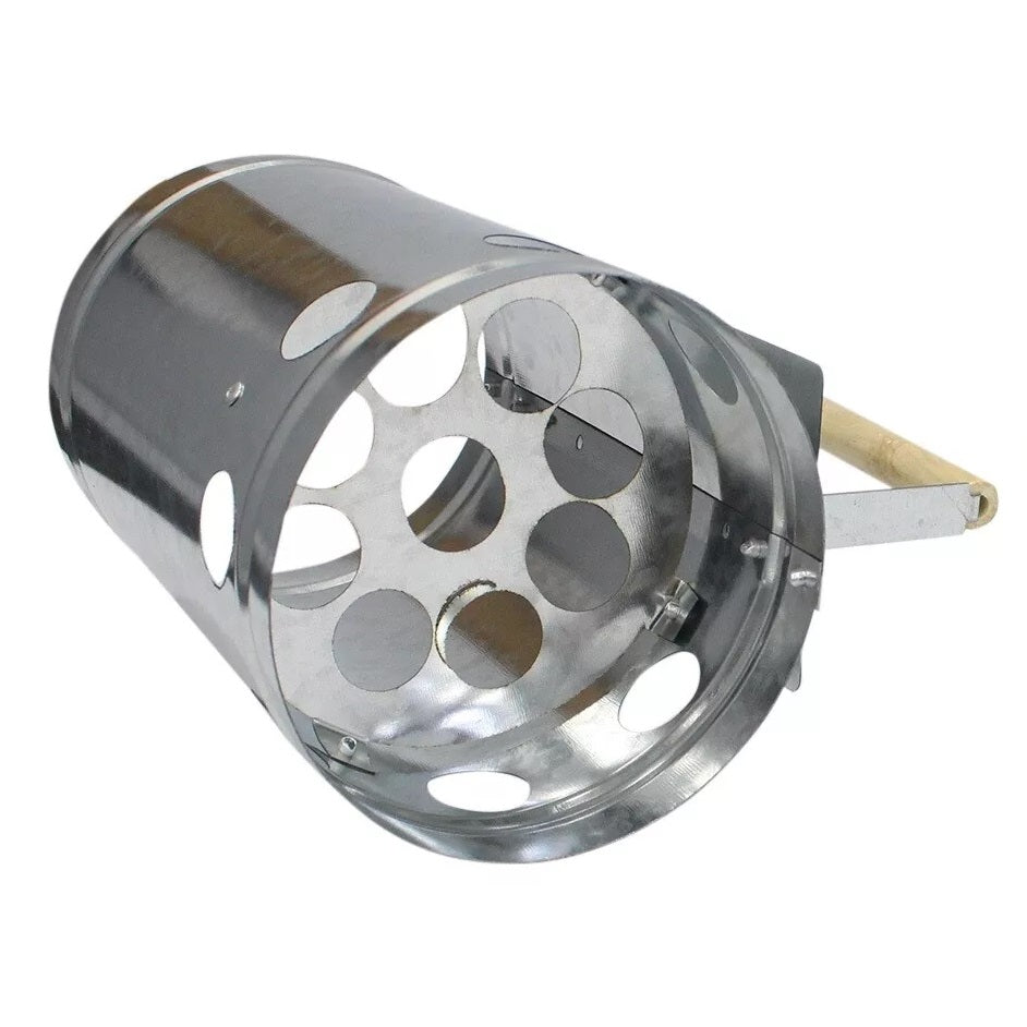 BBQ Charcoal Starter Chrome Plated 16cm x 27.5cm 148251 | Grill Starter | Charcoal Lighter