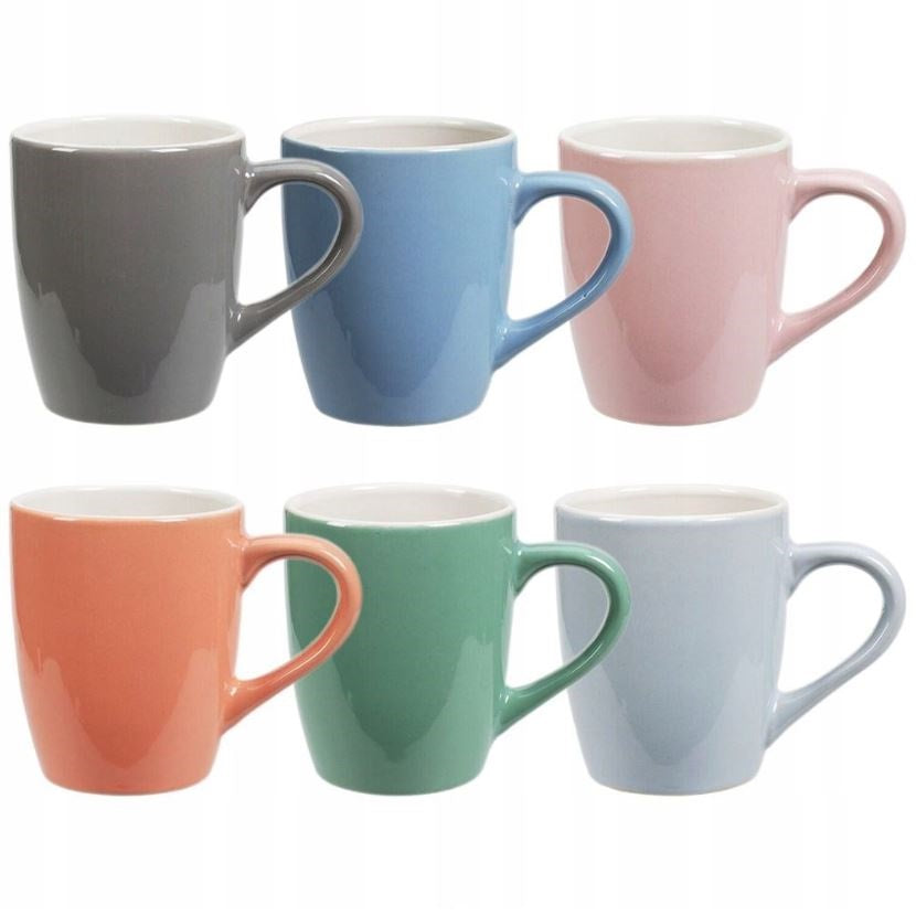 Stoneware Mug Set Assorted 240ml Pack of 6 070748