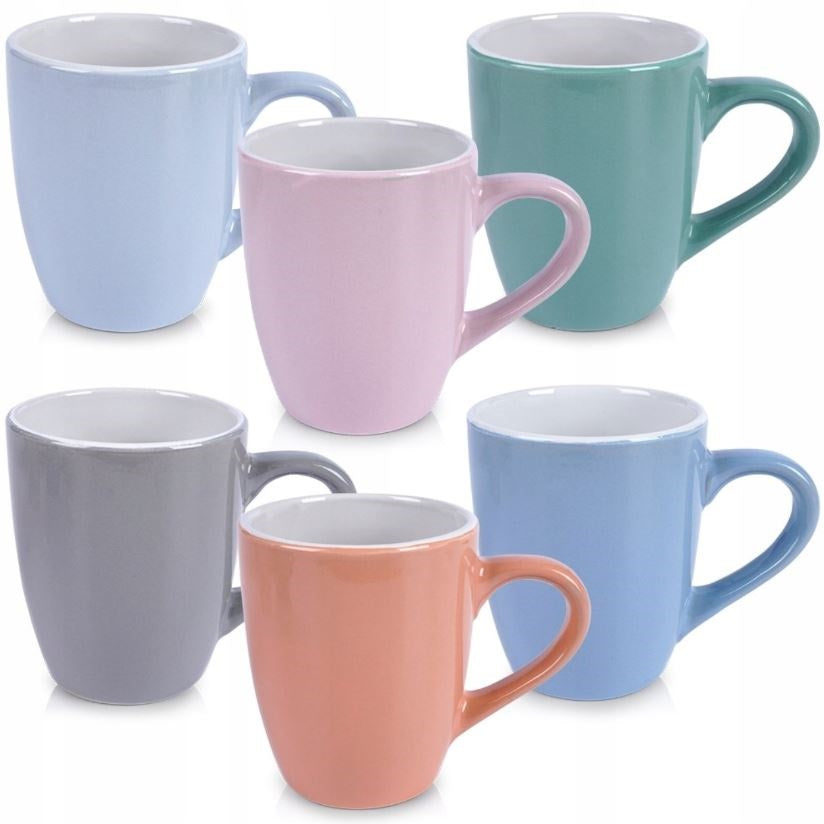 Stoneware Mug Set Assorted 240ml Pack of 6 070748