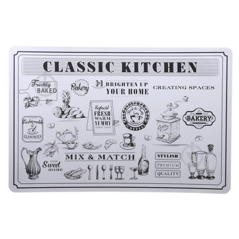 Classic Kitchen PP Placemat White 071507