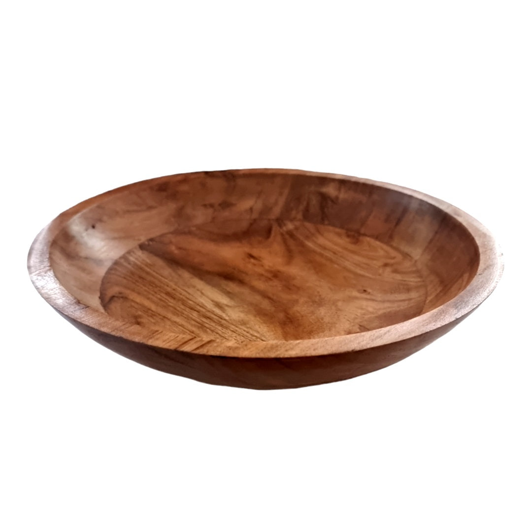 Solid Acacia Wooden Bowl 28cm x 28cm x 7cm 097400